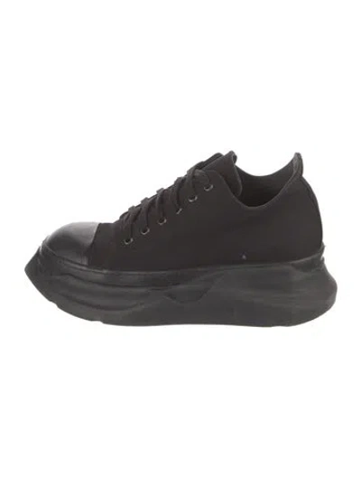 Pre-owned Rick Owens Canvas Sneakers In Black