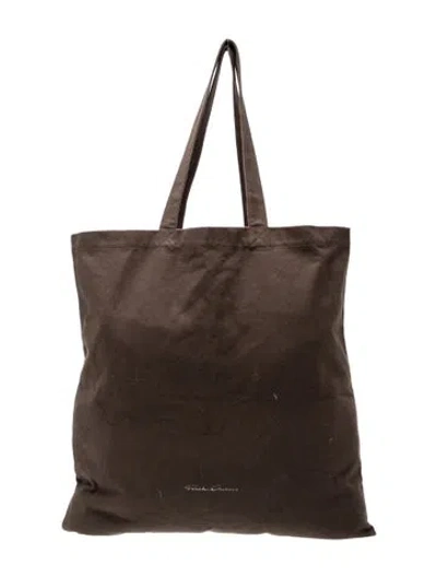 Pre-owned Rick Owens Canvas Tote In Gray
