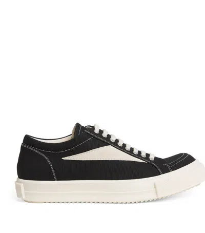 Rick Owens Canvas Vintage Sneakers In Black