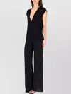 Rick Owens Cap Sleeve Deep V-neck Lightweight Top In Black