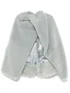 Rick Owens Short Masto Cape With Faux Fur Texture