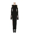 Rick Owens Knitted Virgin Wool Maxi Dress In Black