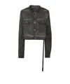 Rick Owens Cape-sleeve Denim Jacket In Black