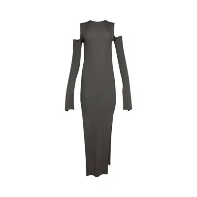 Pre-owned Rick Owens Cape Sleeve Dress 'dust'