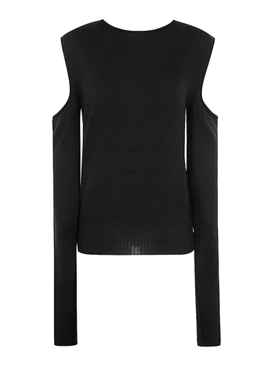 RICK OWENS CAPE SLEEVE KNIT SWEATER