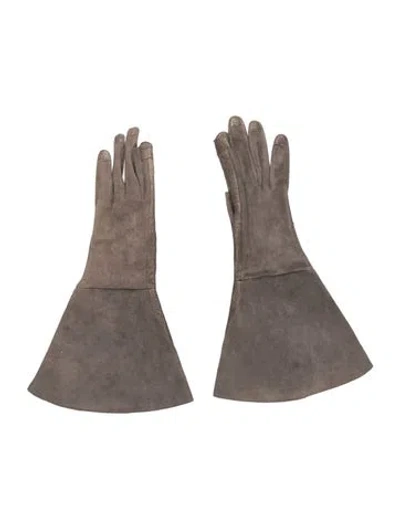 Pre-owned Rick Owens Capreto Gloves In Grey