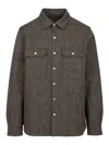 Rick Owens Webbing-strap Wool-blend Jacket In Grey