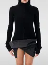 Rick Owens Black Porterville Headon Dbl Lupetto Turtleneck In Schwarz