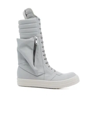 Rick Owens Cargo Basket High-top Sneakers In Gray