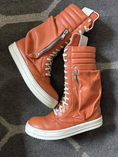 Pre-owned Rick Owens Cargo Basket Shoes In Orange