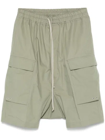 Rick Owens Cargo Bermuda Shorts In Green