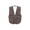 Rick Owens Cargo Vest With Open Back And High Collar In Brown