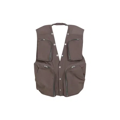 RICK OWENS RICK OWENS CARGO BROWN COTTON VEST