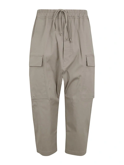 Rick Owens Cargo Cropped Trousers In Grey