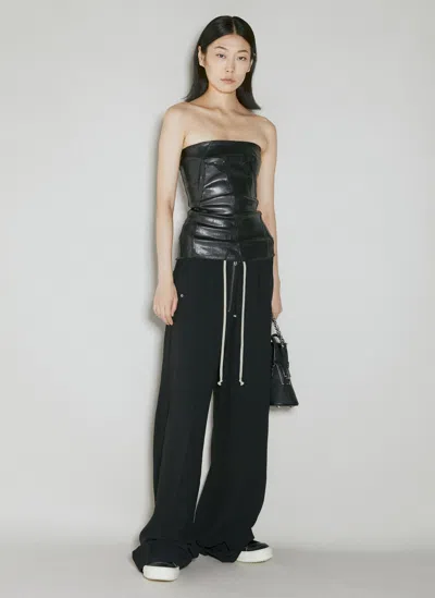 Rick Owens Cargo Drawstring Trousers In Black