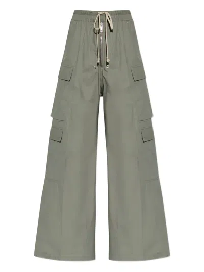 Rick Owens Cargo Drawstring Trousers In Green