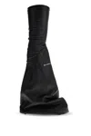 RICK OWENS CARGO FLARES SNEAK LEATHER BOOTS