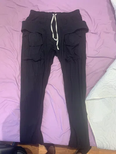 Pre-owned Rick Owens Cargo Joggers In Black