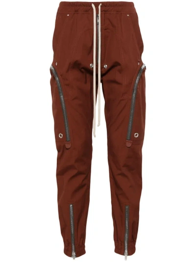 Rick Owens Bauhaus Cargo Trousers In Red