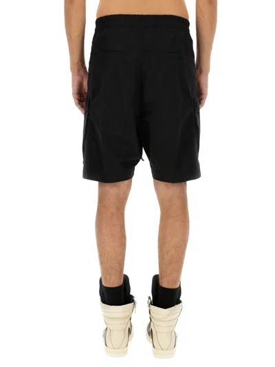 Rick Owens Cargo Mini Shorts For Men In Black