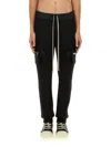 Rick Owens Black Cotton Trousers In Black