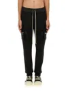 Rick Owens Elastic Waistband Trousers With Side And Back Pockets In Black