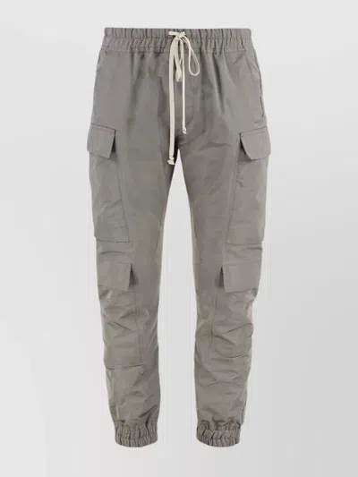 Rick Owens Cargo Pants Elastic Waistband In Grey