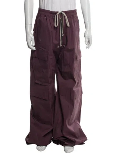 Pre-owned Rick Owens Cargo Pants W/ Tags In Burgundy