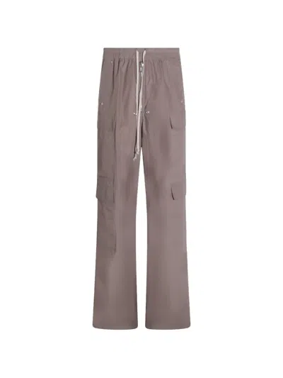 Rick Owens Cargo-pocket Drawstring-waistband Trousers In Brown