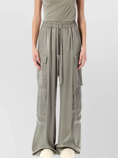 RICK OWENS CARGO POCKET ELASTIC WAISTBAND TROUSERS