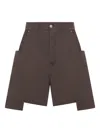 Rick Owens Khaki Porterville Stefan Cargo Shorts In Brown