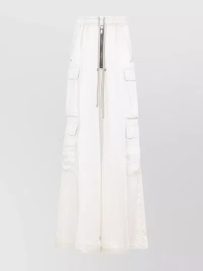 RICK OWENS CARGO POCKET WIDE LEG TROUSERS