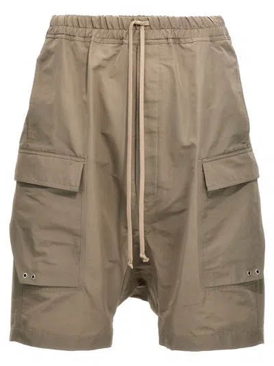 Rick Owens Cargo Pods Bermuda Shorts In Cream