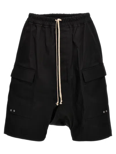 Rick Owens Drawstring Pods Shorts In Black