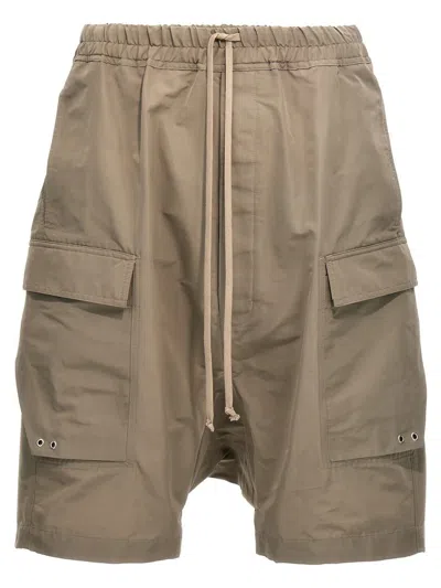 Rick Owens Cargo Pods Bermuda Shorts In Cream