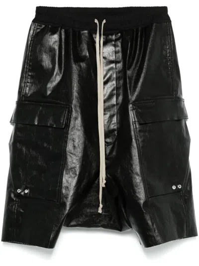 Rick Owens Cargo Pods Shorts In Black