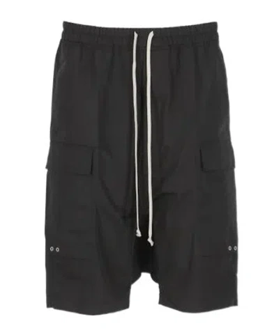 Rick Owens Cargo Pods Shorts In Black
