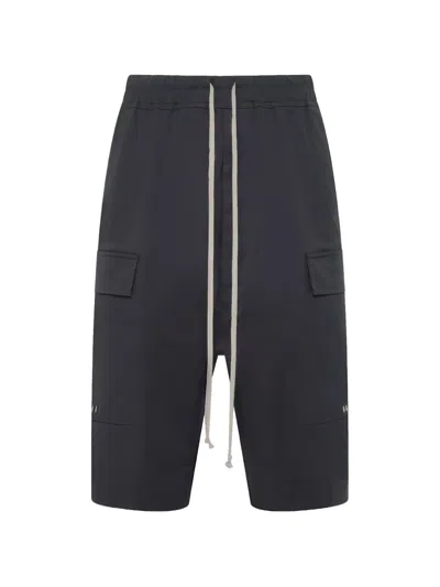 Rick Owens Cargo Pods Shorts In Black