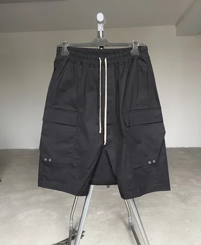 Pre-owned Rick Owens Cargo Shorts Ss24 In Black