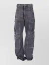 Rick Owens Cargo Style Utility Trousers In Blue