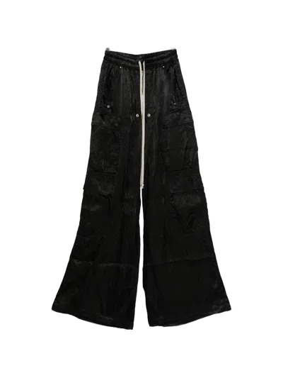 Rick Owens Cargobelas Cargo-pocket Palazzo Pants In Black