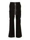 Rick Owens Black Concordians Cargobelas Cargo Pants In Black