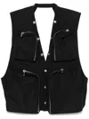 Rick Owens Black Hollywood Cargo Vest In Black