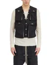 Rick Owens Sleek Leather Cargo Vest Size 48