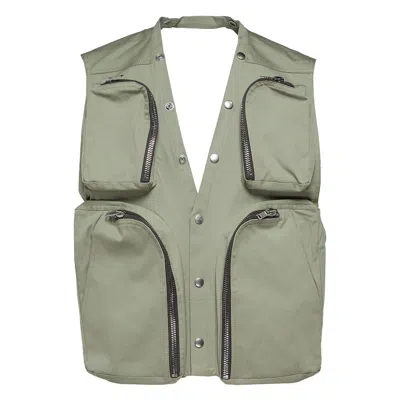 Rick Owens Cargo Vest Heavy Cotton Poplin In Multi