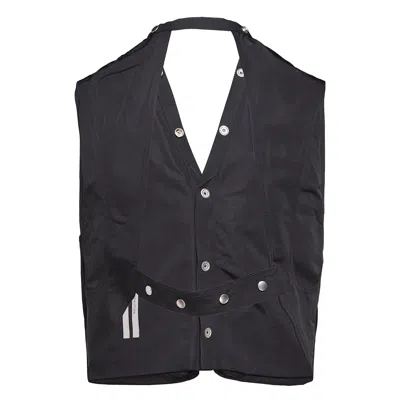 Rick Owens Cargo Vest Tech Faille In Black