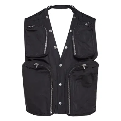 Rick Owens Cargo Vest Tech Faille In Black
