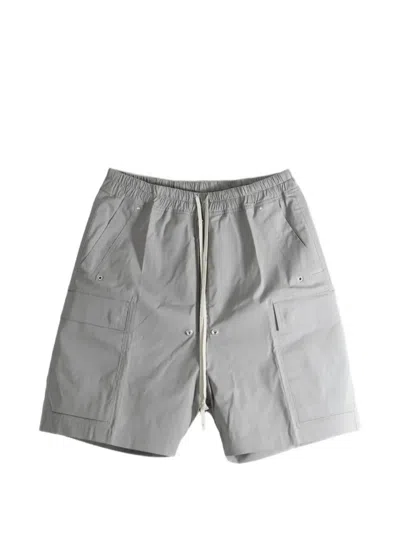 Rick Owens Cargobela Drawstring Cargo Shorts In Gray