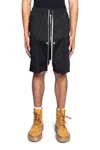Rick Owens Black Hollywood Cargobela Shorts In Black