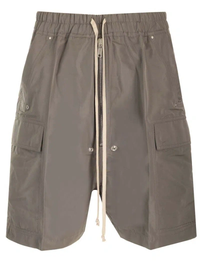 Rick Owens Cargobela Drawstring Shorts In 34 Dust